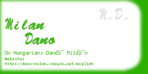 milan dano business card